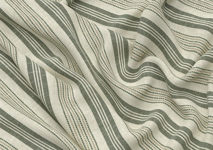 Castelle Stripe, Laurel Leaf - Twist&Fit Roman Blind - Image 4
